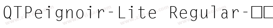 QTPeignoir-Lite Regular字体转换